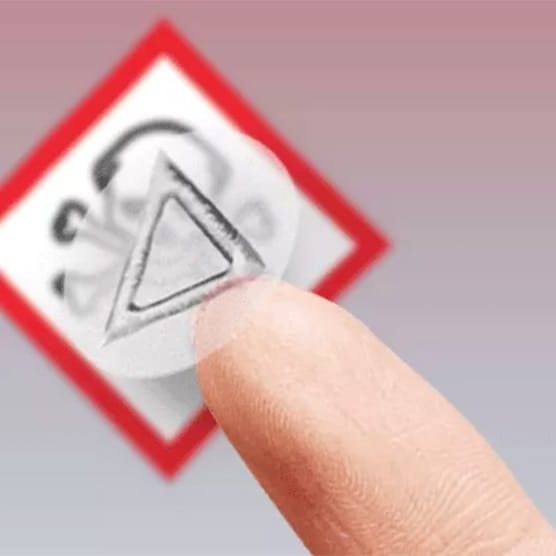 Tactile Warning Triangle Labels